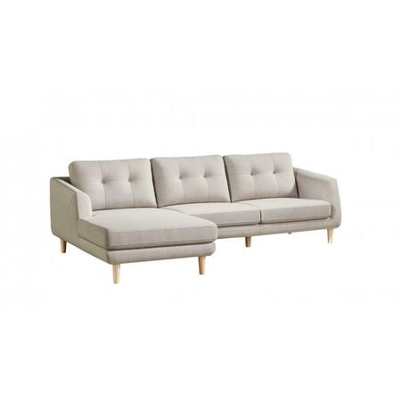 MOES HOME COLLECTION 34 X 106 X 63 In. Corey Sectional Left, Light Grey MT-1002-29-L